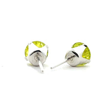 6.0mm Lime 3A CZ Snap-In Post Earring, Sku#5011260M8