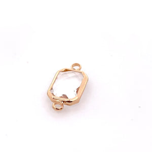 Clear rectangle shape crystal charm,SKU#M2147clear