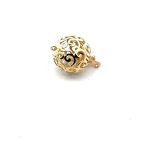 Solid gold bead clasp, 12mm, SKU#AW160-13