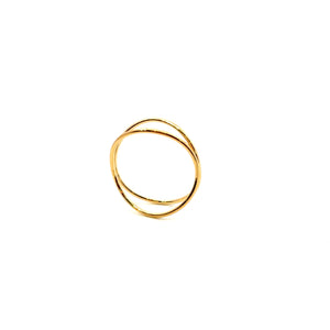 14KGF wave ring (Size 7.5-8) SKU#405RW