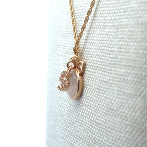 Money Sign Crown Charm, Gold Plated