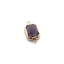 Purple rectangle shape crystal charm,SKU#M2147purple