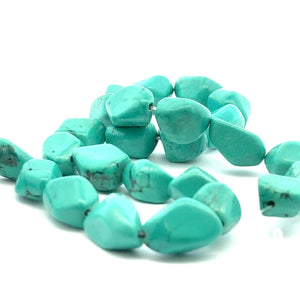 Turquoise Blue Stone W:1/2in L:1/2in-3/4in SKU#M3150