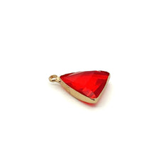 Red triangle shape crystal charm,SKU#M2151red