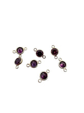 4mm,sterling silver, 3A, Cubic Zicronia Bezel Connector 
SKU#5005780M6