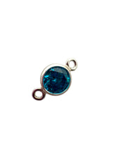 4mm,sterling silver, 3A, Cubic Zicronia Bezel Connector 
SKU#5005780M12
