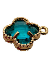 Light blue four leaf clover charm, SKU#M2158-12