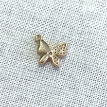 Butterfly Charm, Pearl, Gold Plated, M4426