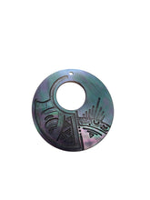 Carved round mother of pearl, SKU#M3450