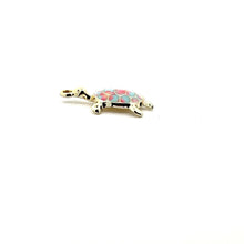 Pink flower turtle charm, SKU#M3207