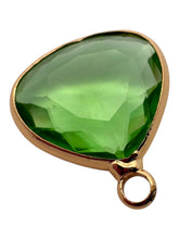 Green triangle shape crystal charm, SKU#M2168-21