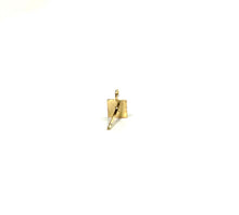 Square post earring w/Ring, SKU#400SQ5PR