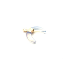 Opalite half moon charm