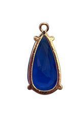 Blue tear drop crystal charm, SKU#M2152blue