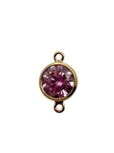 3mm, Gold filled , 3A, Cubic Zicronia Bezel Connector 
SKU#4030CM10