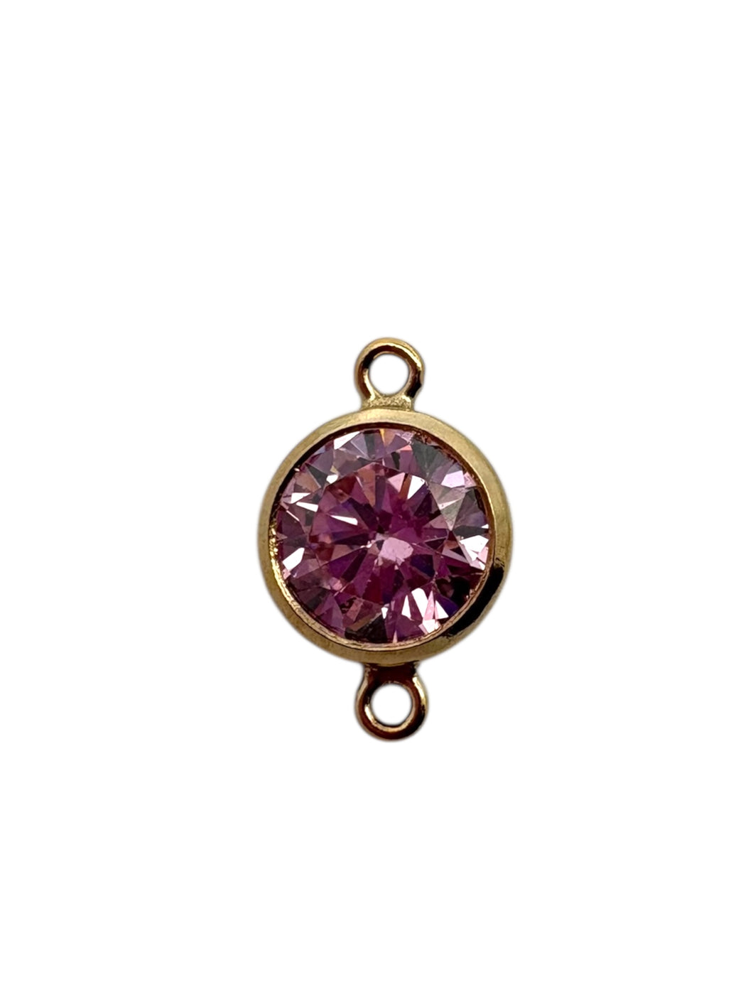 3mm, Gold filled , 3A, Cubic Zicronia Bezel Connector 
SKU#4030CM10