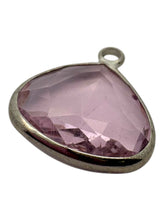 Pink triangle crystal charm, SKU#M2168-30