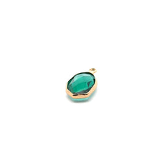 Emerald green trapezoid  crystal charm, SKU#M2161emeraldgreen