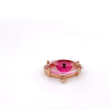 Pink eye shape crystal charm, SKU#M2138green