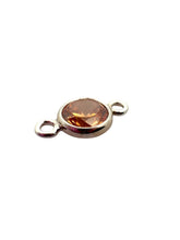 4mm,sterling silver, 3A, Cubic Zicronia Bezel Connector 
SKU#5005780M11