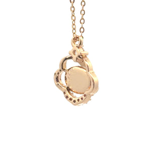 Pearl Rhinestone Gold Plated Charm, M4436