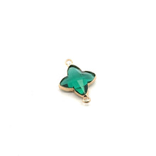 Gold star charm SKU#3103emeraldgreen
