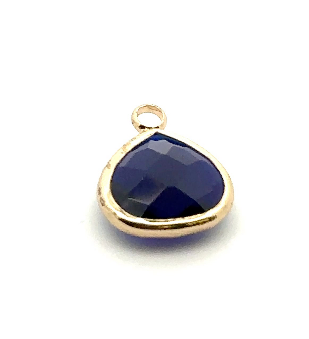 Blue triangle crystal charm,SKU#M2137Blue