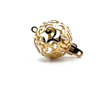 Solid gold bead clasp, 12mm, SKU#AW160-13
