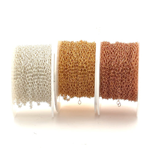 Open light 3mm x 2mm Oval chain, 14k Gold Filled, Sterling Silver, 14k Rose Gold Filled, Sku#S1310