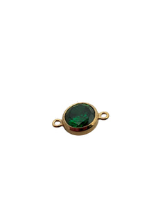 3mm, Gold filled , 3A, Cubic Zicronia Bezel Connector 
SKU#4030CM5