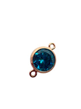 6mm, Rose Gold Filled, 3A, Cubic Zicronia Bezel Connector 
SKU#4805781M9