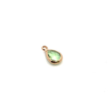 Green tear drop shape crystal charm, SKU#M2140green