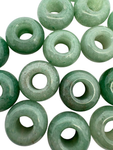 Natural Donut Jade Beads, Sku#BG71