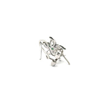 Silver plated flower earring with add on peg, SKU#M3731S