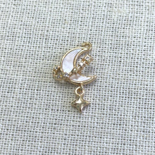 Moon And Star Charm, Gold Plated, M4422