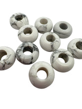 Natural Stone White Turquoise, Donut Jade Beads, Sku#BG75
