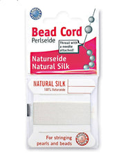 Silk white bead cord, size 2, SKU#BCSWH02G