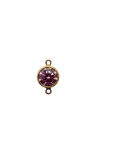 6mm,Gold Filled, 3A, Cubic Zicronia Bezel Connector 
SKU#4005781M10