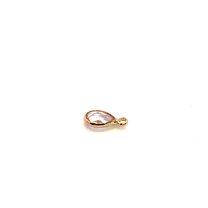 Clear tear drop shape crystal charm, SKU#M2140clear