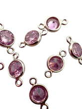 4mm,sterling silver, 3A, Cubic Zicronia Bezel Connector 
SKU#5005780M10