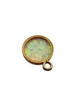 5mm white bello opal bezel drop