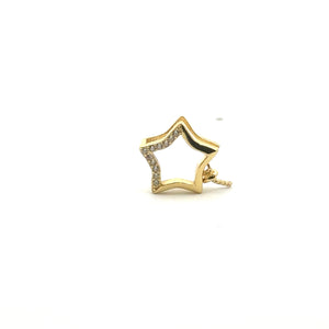 Gold plated star bail with ads on peg, SKU#M3725G