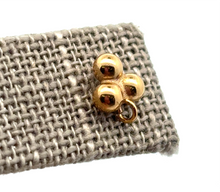 3ball ( 3.0mm ) Post earring with ring, SKU#40062303R