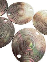 Round mother of pearl, carved, SKU#M2999