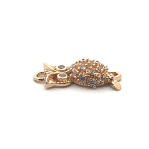 Owl Charm, Gold Plated, Sku#M3125