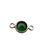 4mm,sterling silver, 3A, Cubic Zicronia Bezel Connector 
SKU#5005780M5