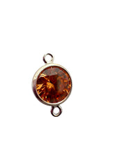 3mm, sterling silver , 3A, Cubic Zicronia Bezel Connector 
SKU#5030CM11