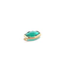 Emerald green trapezoid  crystal charm, SKU#M2161emeraldgreen