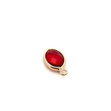 Red small tear drop crystal charm, SKU#M2156red