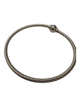 Sterling silver 7.5” threaded bead cable bracelet, SKU#502195475L
